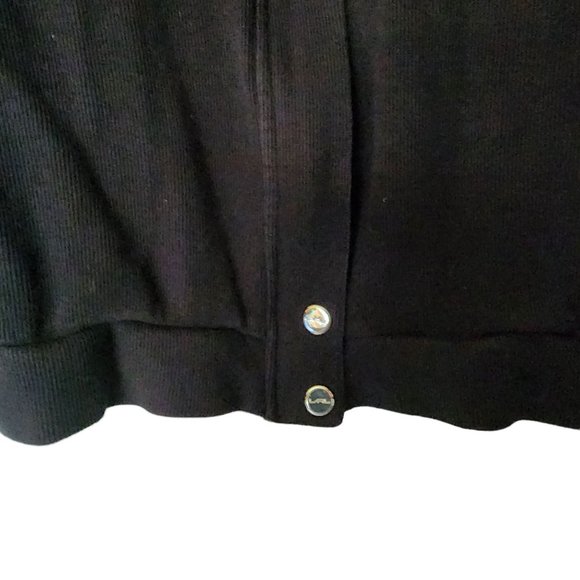 Ralph Lauren Moto Jacket Black Cotton L Large Zipper - Picture 7 of 11